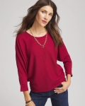 Chicos Textured Tapered-Hem Top - RUSSET RED Chicos Textured Tapered-Hem Top - RUSSET RED