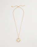 Chicos Butterfly Wing Monocle Necklace - GOLD