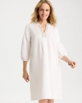 Chicos Embellished Pintuck Dress - ALABASTER Chicos Embellished Pintuck Dress - ALABASTER