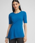 Chicos Touch of Cool™ Draped Tunic - SCANDI BLUE Chicos Touch of Cool™ Draped Tunic - SCANDI BLUE