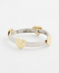 Chicos Mixed Metal Heart Stretch Bracelet - MIXED METALS Chicos Mixed Metal Heart Stretch Bracelet - MIXED METALS