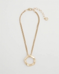 Chicos Short Circle Pendant - GOLD Chicos Short Circle Pendant - GOLD