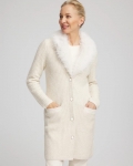 Chicos Fur Trim Cardigan - ENGLISH CREAM Chicos Fur Trim Cardigan - ENGLISH CREAM