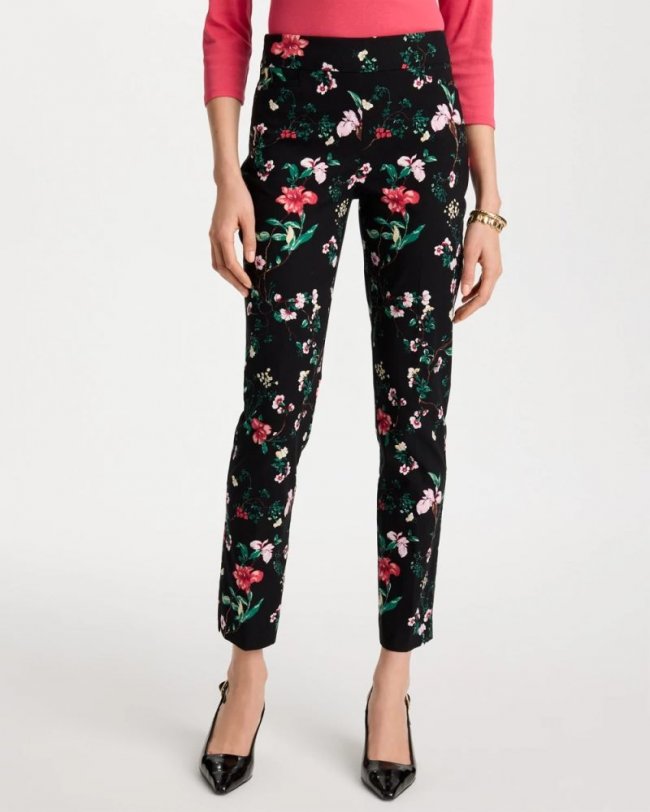 Chicos Kyoto Bloom Brigitte™ Slim Ankle Pants - BLACK