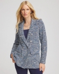 Chicos Tweed Double-Breasted Blazer - PASSPORT BLUE Chicos Tweed Double-Breasted Blazer - PASSPORT BLUE