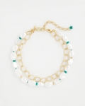 Chicos Pearlescent Goldtone Collar Necklace - PEARL Chicos Pearlescent Goldtone Collar Necklace - PEARL