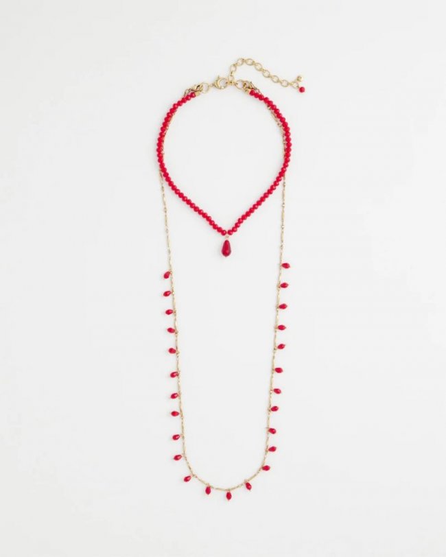 Chicos Convertible Red Necklace - RED