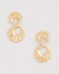 Chicos Golden Doorknocker Earrings - GOLD