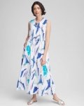 Chicos Sleeveless Gauze Maxi Dress - ALABASTER