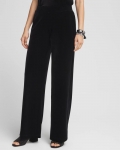 Chicos Travelers™ Velvet Wide Leg Pant - TRAVELERS BLACK