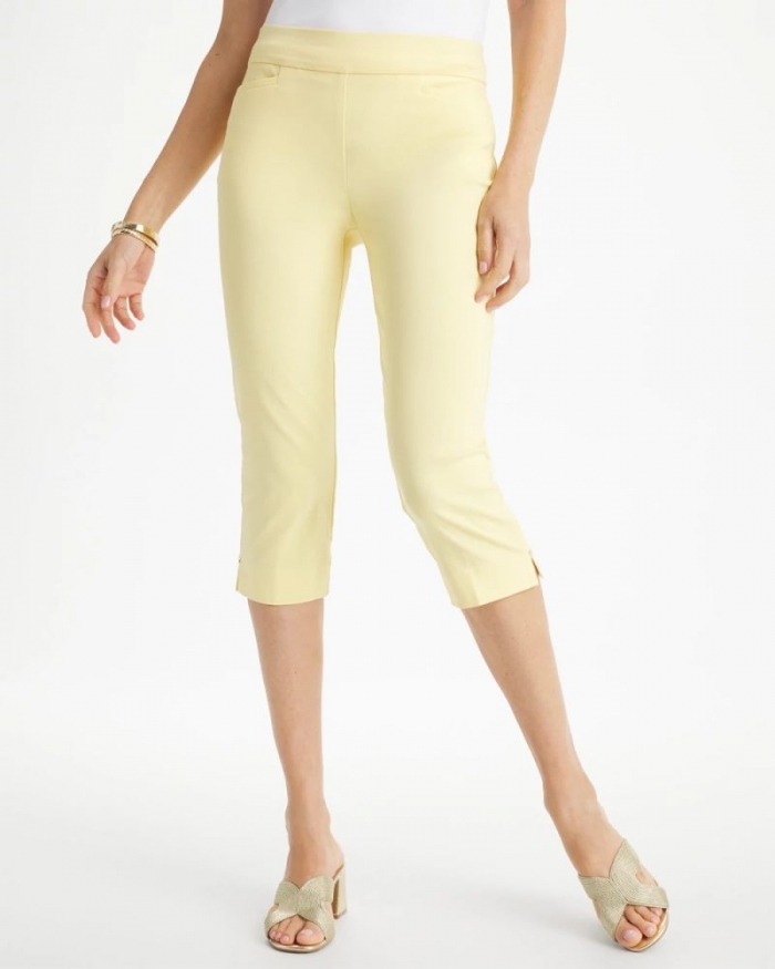Chicos Brigitte™ Slim Rivet Pull-On Capri Pant - GOLDEN HAZE