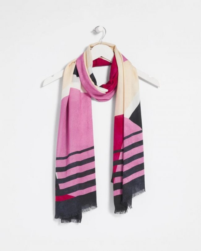 Chicos Berry Compote Oblong Scarf - BERRY COMPOTE Chicos Berry Compote Oblong Scarf - BERRY COMPOTE