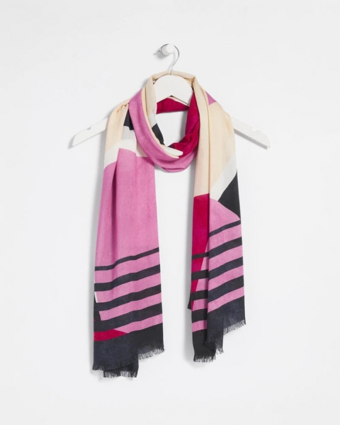 Chicos Berry Compote Oblong Scarf - BERRY COMPOTE