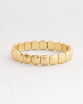 Chicos Golden Matte Square Stretch Bracelet - GOLD