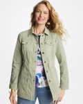 Chicos Elongated Belted Denim Jacket - SEAGRASS GREEN Chicos Elongated Belted Denim Jacket - SEAGRASS GREEN