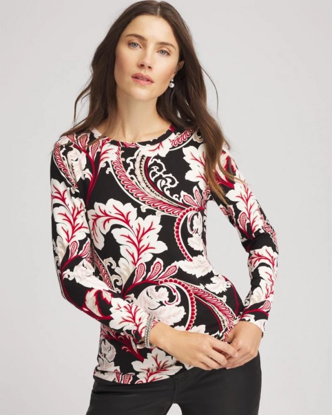 Chicos Touch of Cool™ Layering Tee - BLACK