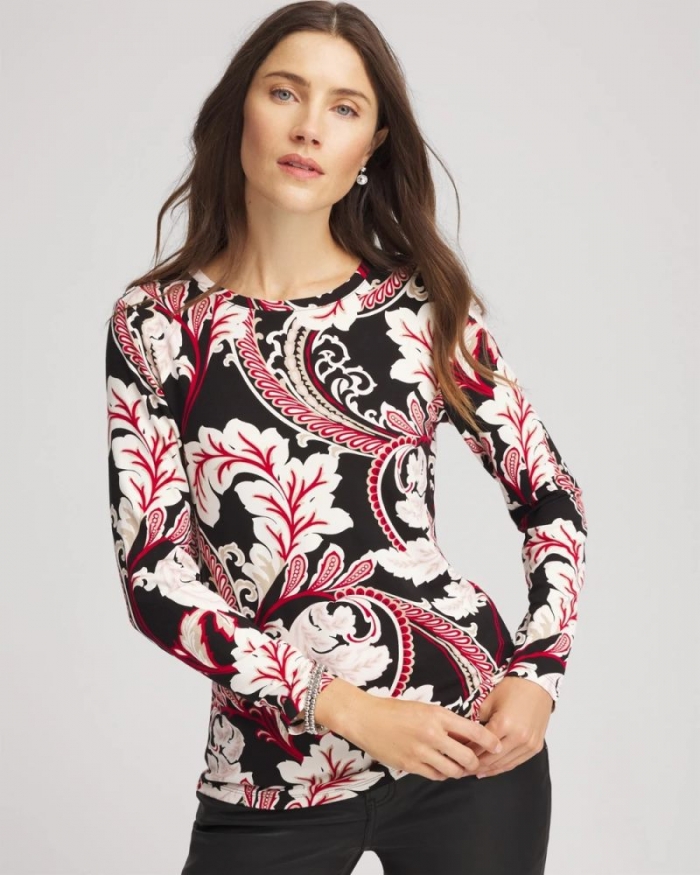 Chicos Touch of Cool™ Layering Tee - BLACK