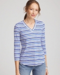 Chicos Slub 3/4 Sleeve Tee - BLUE PEARL Chicos Slub 3/4 Sleeve Tee - BLUE PEARL