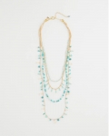 Chicos Multi-Strand Aqua Layering Necklace - AQUA Chicos Multi-Strand Aqua Layering Necklace - AQUA