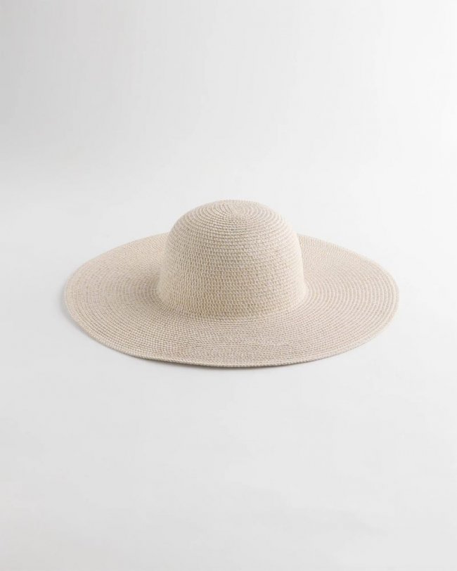 Chicos Metallic Straw Sun Hat - NEUTRAL
