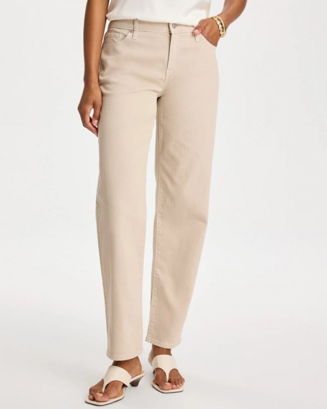 Chicos Boyfriend Relaxed Crop Jeans - SMOKEY TAUPE