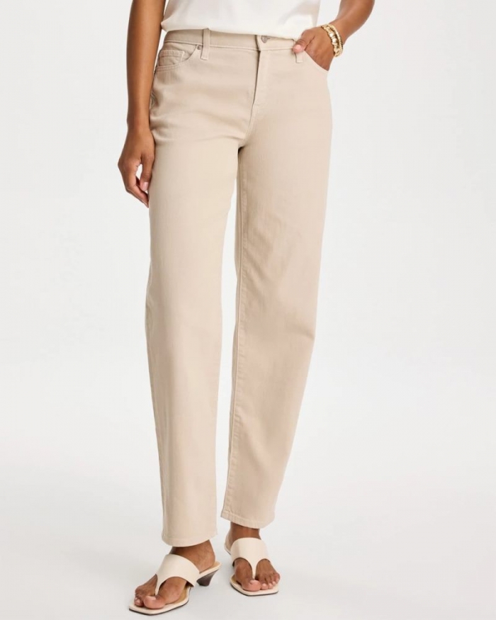 Chicos Boyfriend Relaxed Crop Jeans - SMOKEY TAUPE