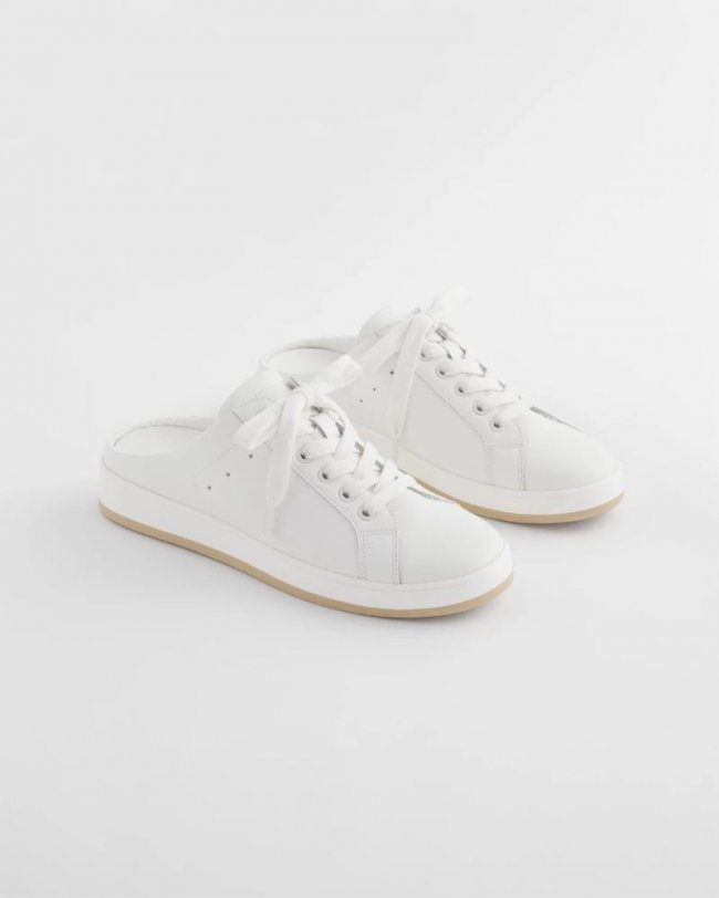 Chicos Slide-in Sneakers - ALABASTER