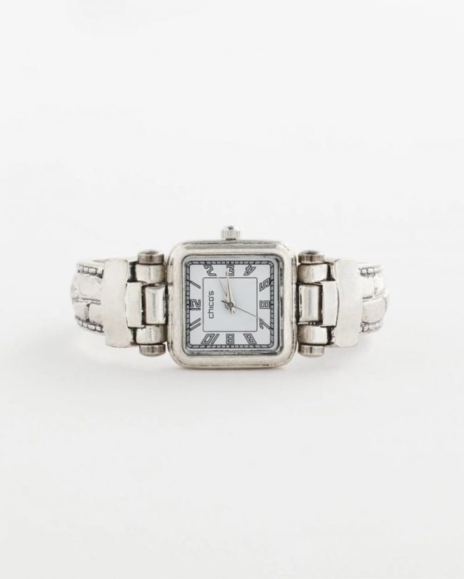 Chicos Chico's Originals Vintage Silver Cuff Watch - SILVER Chicos Chico's Originals Vintage Silver Cuff Watch - SILVER