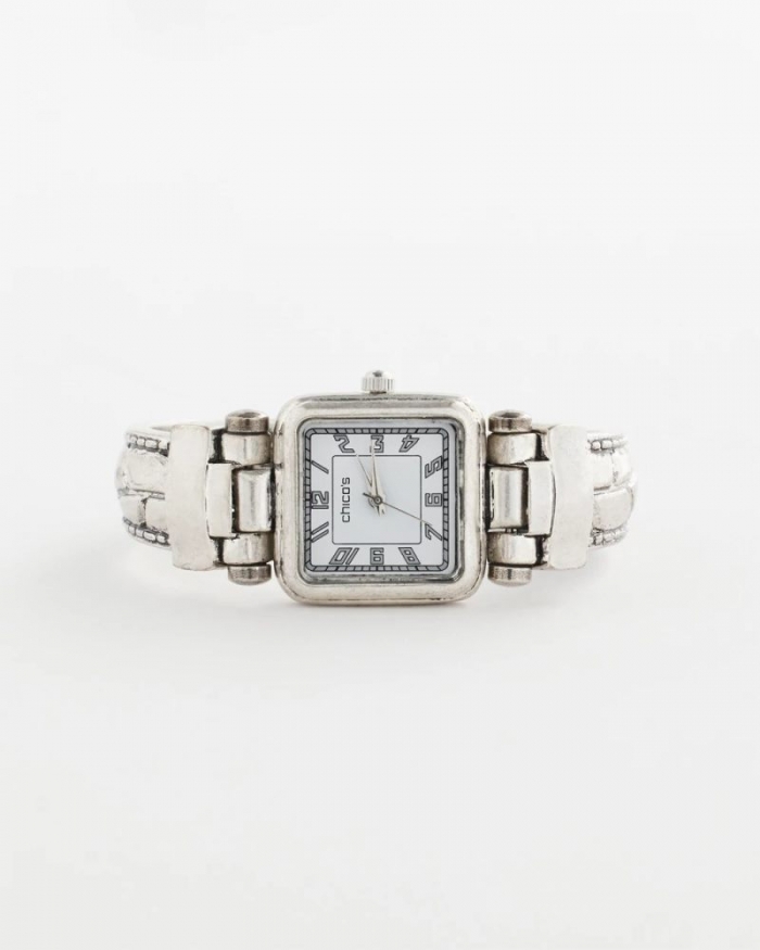 Chicos Chico's Originals Vintage Silver Cuff Watch - SILVER