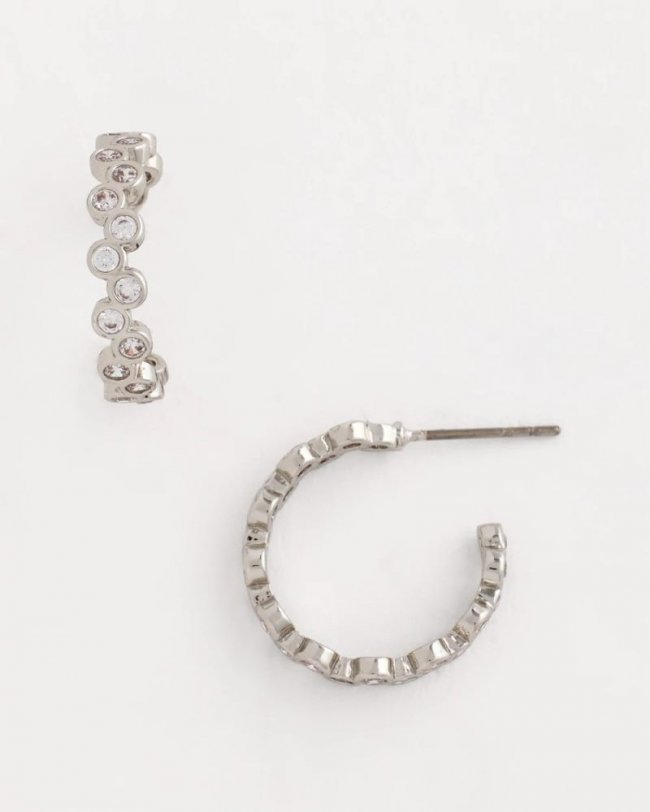 Chicos No Droop® Silvertone Hoop Earrings - SILVER