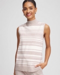 Chicos Zenergy® Luxe Cashmere-Blend Cap-sleeve Top - HELIUM FAUX HEATHER