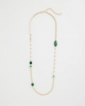 Chicos Green Accent Long Single Strand Necklace - GREEN Chicos Green Accent Long Single Strand Necklace - GREEN