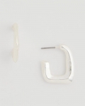 Chicos Mini Silvertone Square Earrings - SILVER Chicos Mini Silvertone Square Earrings - SILVER