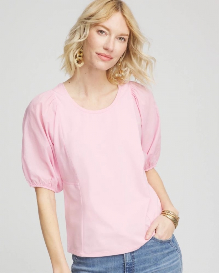 Chicos Dolman Sleeve Knit Top - ROSE SHADOW