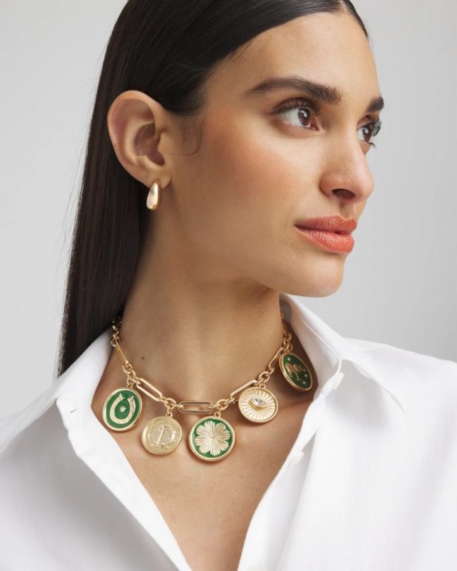 Chicos St. Patrick's Day Charms Necklace - GREEN
