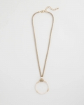 Chicos Large Open Pendant Necklace - NEUTRAL Chicos Large Open Pendant Necklace - NEUTRAL