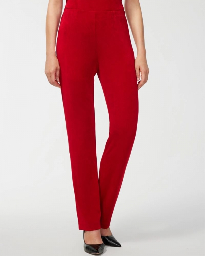 Chicos Travelers™ No Tummy Pants - RED ALLURE