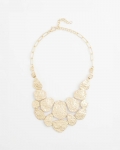 Chicos Molten Goldtone Bib Necklace - GOLD
