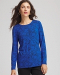 Chicos Artisanal Touch of Cool™ Layering Tee - COBALT STONE