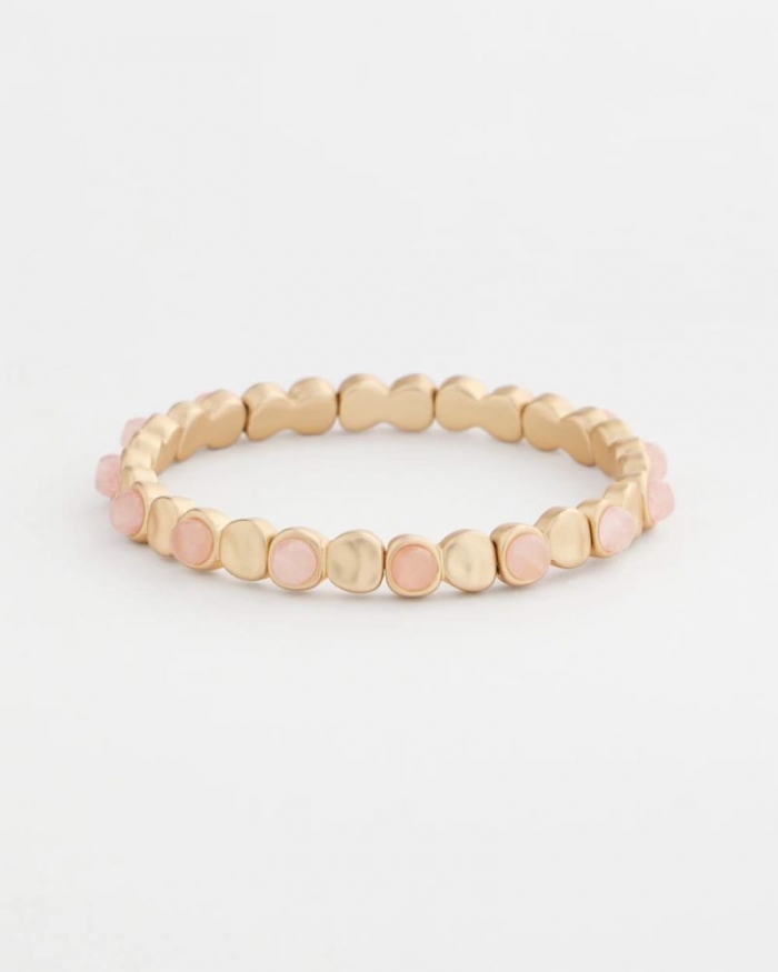 Chicos Blush Mini Circle Stretch Bracelet - BLUSH