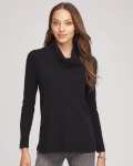 Chicos Cowlneck Cashmere Pullover Tunic - BLACK Chicos Cowlneck Cashmere Pullover Tunic - BLACK