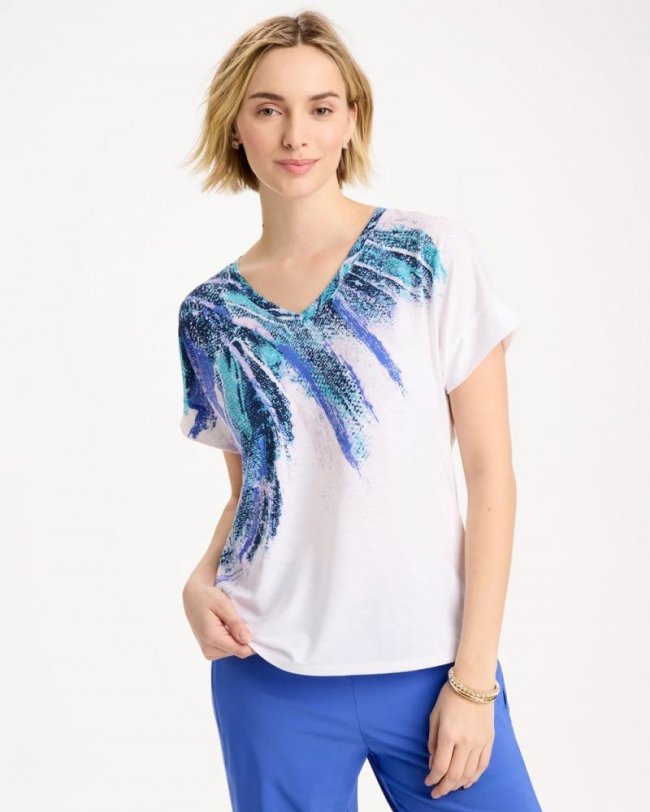 Chicos Zenergy® Sicily Splash Drop Shoulder Tee - PALE SWEET PEA