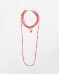 Chicos Convertible Beaded Pendant Necklace - PINK Chicos Convertible Beaded Pendant Necklace - PINK