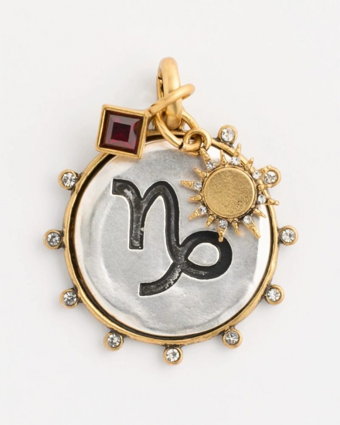 Chicos Capricorn Zodiac Charm Pendant - MIXED METALS