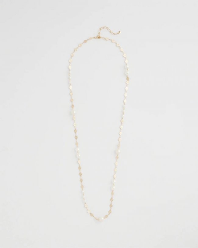 Chicos Pearl and Link Necklace - PEARL