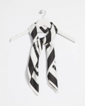 Chicos Graphic Stitch Square Scarf - BLACK