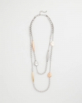Chicos Copper and Silver Double Strand Necklace - MIXED METALS Chicos Copper and Silver Double Strand Necklace - MIXED METALS