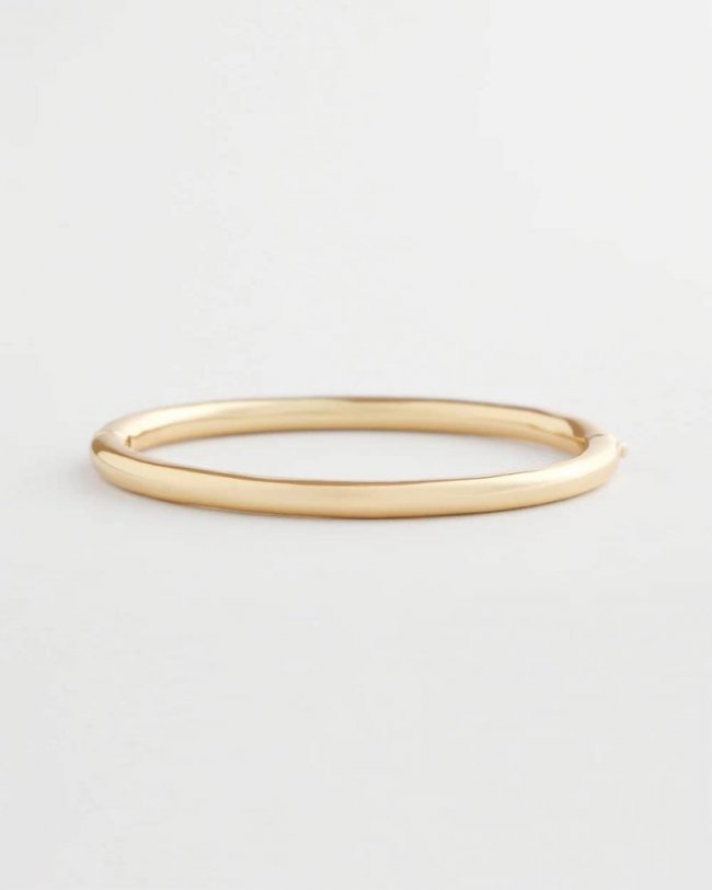 Chicos Gold Hinge Bangle - GOLD