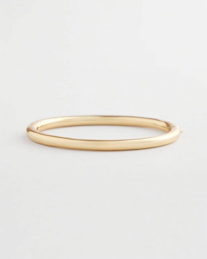 Chicos Gold Hinge Bangle - GOLD