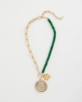Chicos Short Clover Pendant Necklace - GREEN Chicos Short Clover Pendant Necklace - GREEN